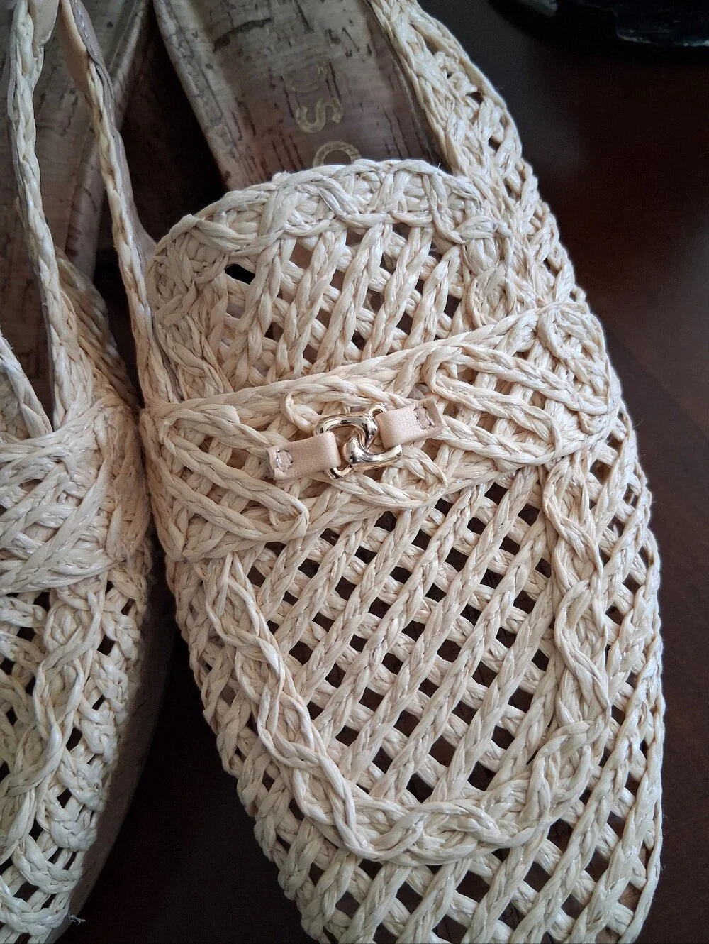 AEROSOLES Natural Raffia Slingback Platform Pump